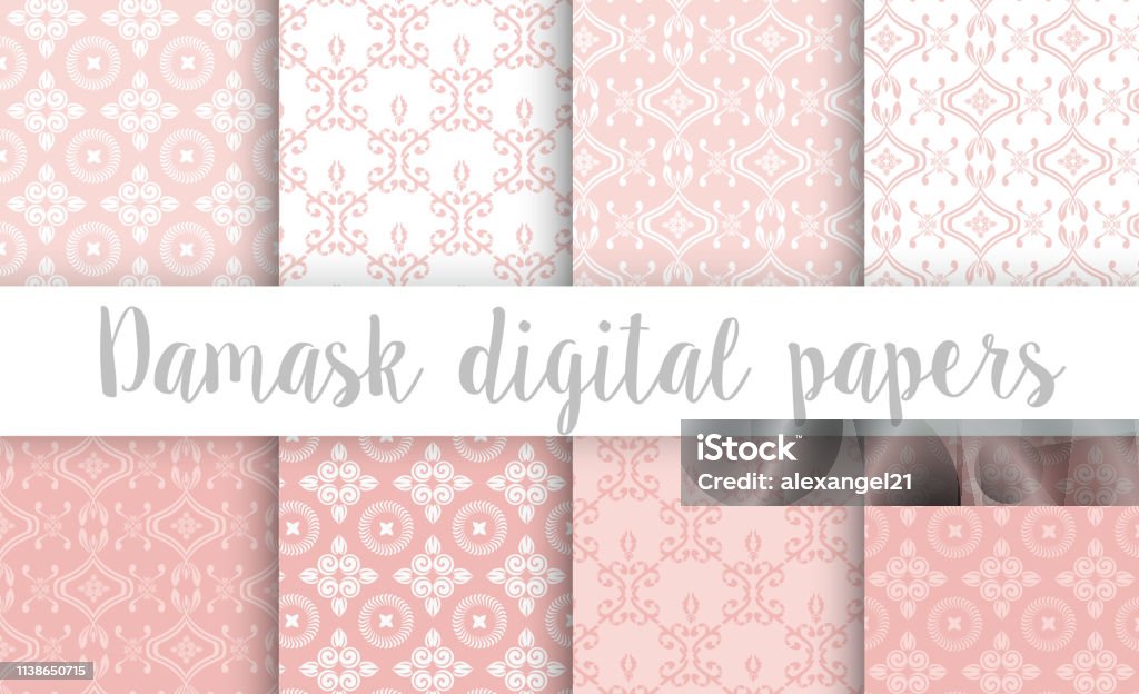 Damask Repeating Pattern Seamless Repeating Pattern Damask Stock Illustration - Download Image ...