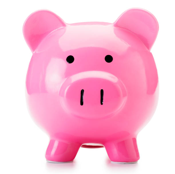 istock Pink piggy bank on white background 1138651926