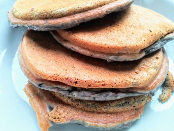istock Homestyle mixed berries pancakes - simple healthy breakfast 1138652205