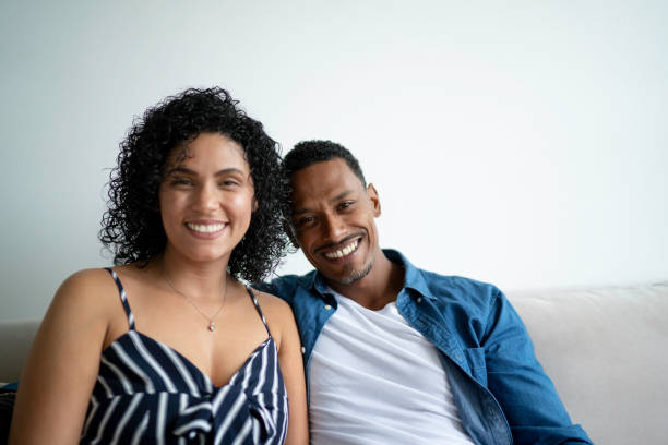 istock Married Couple Portrait at Home 1138652257