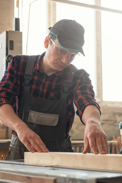 istock Carpenter planed wooden block 1138653193
