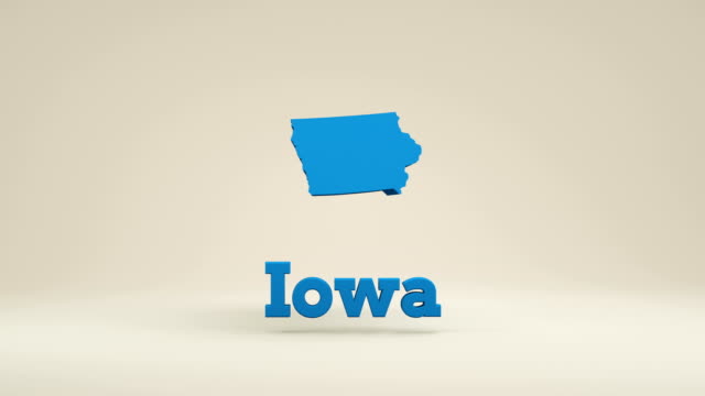USA map, Iowa State.