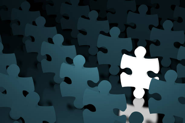 istock Leader Concept. One Glow Jigsaw Puzzle in Crowd of Plain Jigsaw Puzzles. 3d Rendering 1138657440