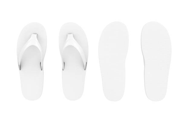istock White Flip Flops Sandals in Clay Style. 3d Rendering 1138657869