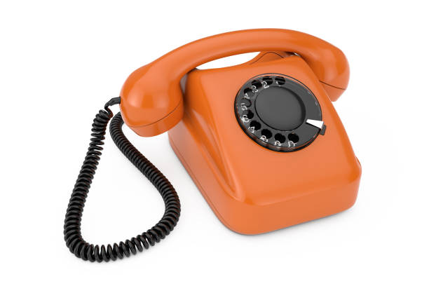 istock Orange Vintage Styled Rotary Phone. 3d Rendering 1138658026