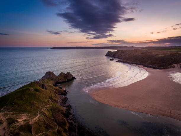 istock Aerial view of Three Cliffs Bay 1138664900