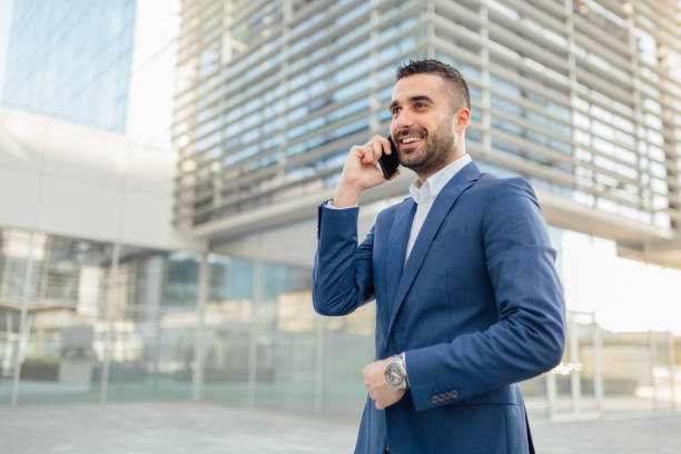 istock Handsome businessman working on the go 1138667963