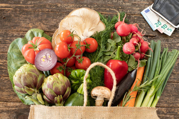 istock Vegetables in the bag with money 1138669125