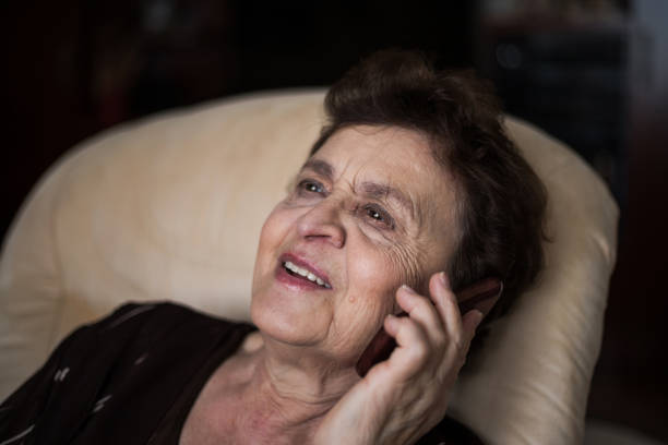 istock Senior woman talking on phone. 1138670153