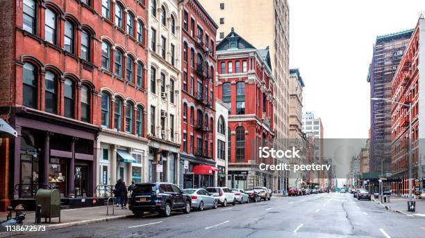 Streets Of Tribeca Manhattan New York Stock Photo - Download Image Now - Tribeca, New York City, New York State
