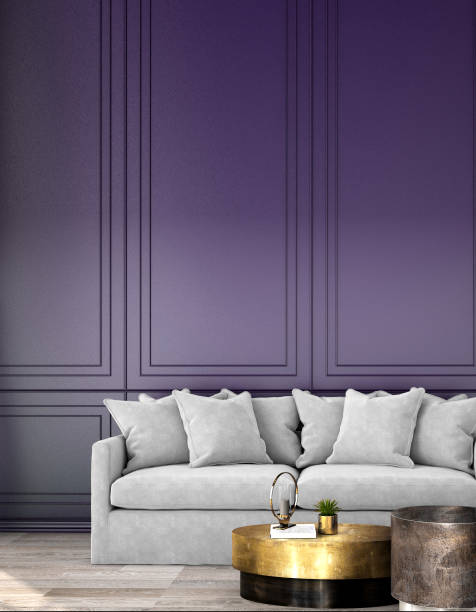 istock interior design for living area or reception with classic wall background / 3d illustration,3d rendering 1138673613