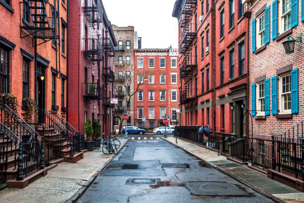 Streets of Greenwich Village - Manhattan, New York stock photo