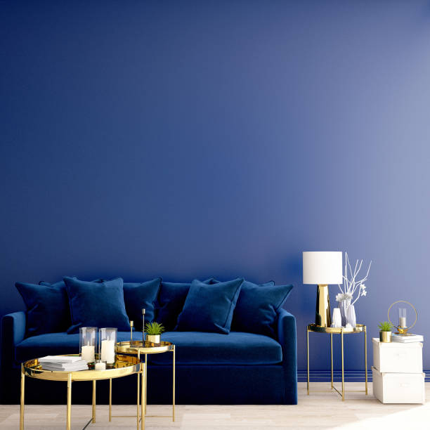 istock interior design for living area or reception with classic wall background / 3d illustration,3d rendering 1138673734