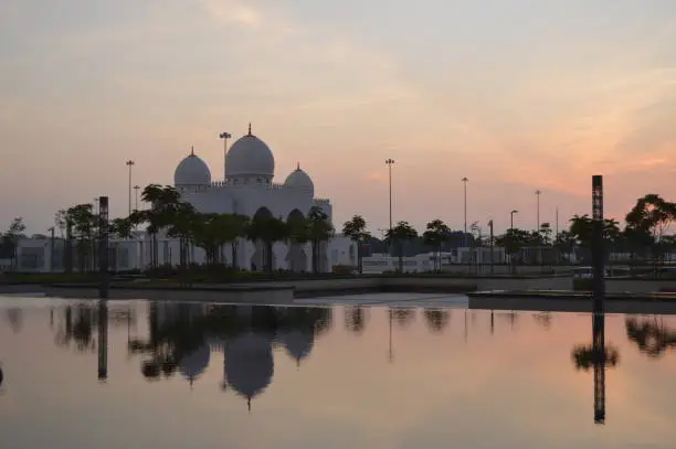 Photo of The grand Sheikh Zayed mosque in Abu Dhabi UAE