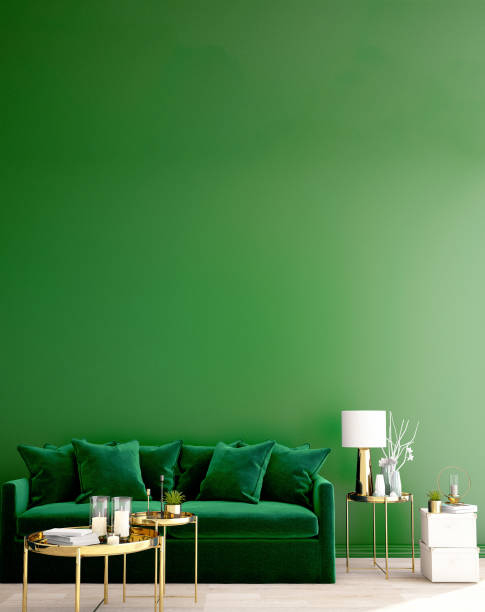 istock interior design for living area or reception with classic wall background / 3d illustration,3d rendering 1138673754