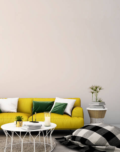 istock interior design for living area or reception with classic wall background / 3d illustration,3d rendering 1138674676