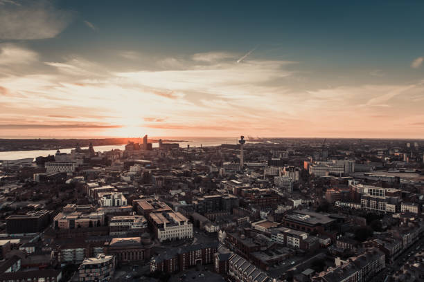 istock Liverpool city view from high point during sunset late evening 1138675415