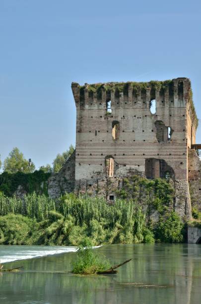 istock Medieval fort on the river Mincio 1138676891