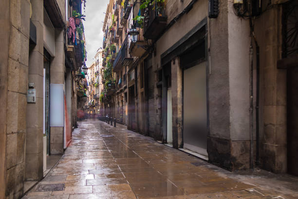 Narrow street in Barcelona