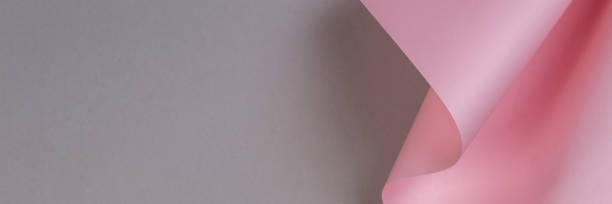 istock Abstract geometric shape pastel pink and gray color paper background 1138678290