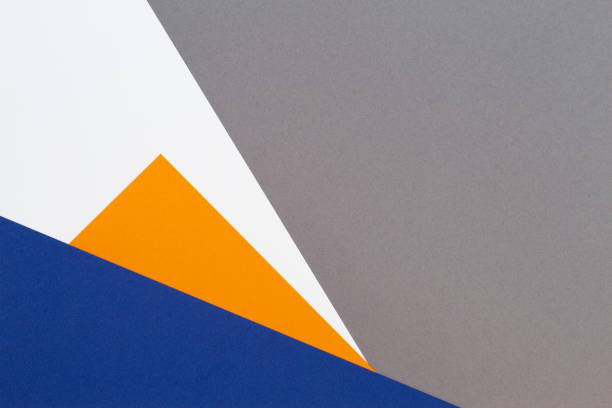 istock Abstract geometric white yellow blue gray color paper background 1138678432