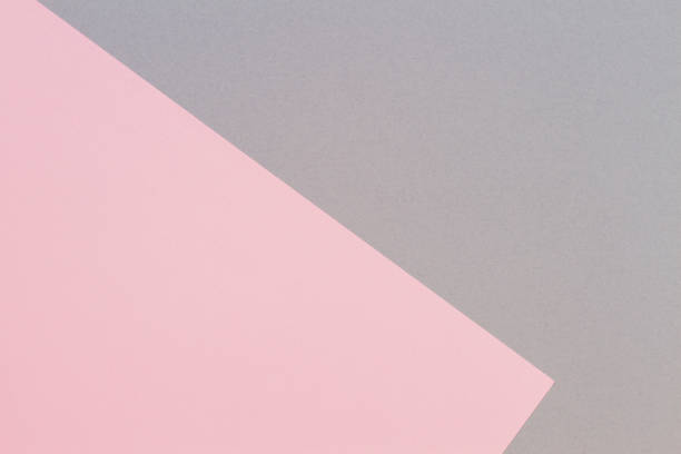 istock Abstract geometric shape gray and pink color paper background 1138678766