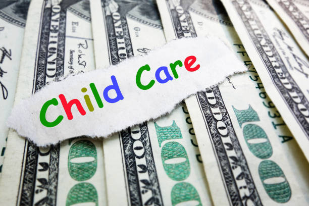 Child care cost stock photo