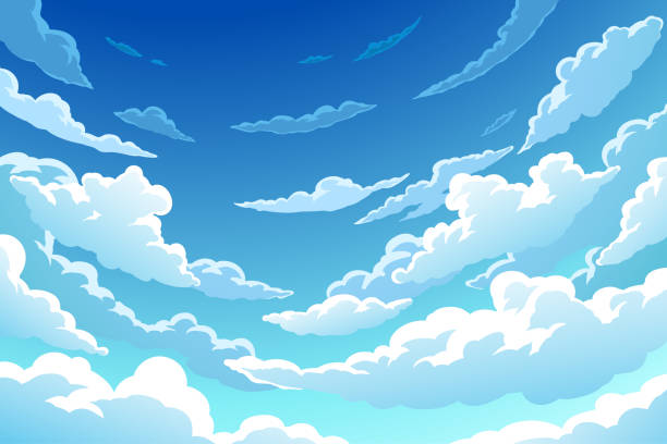 ilustrações de stock, clip art, desenhos animados e ícones de sky clouds background - cumulonimbus