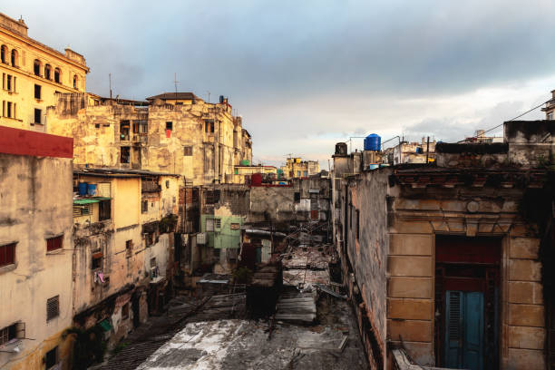 Old Havana cityscape stock photo