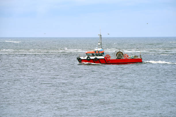 istock Oil rig supply ship, Blue sea and sky 1138695954