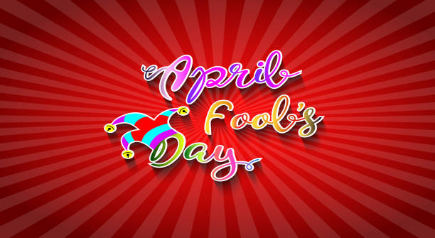April Fool's Day text. EPS 10 vector illustration for greeting card, ad, promotion, poster, flyer, blog, article, marketing, signage - Vector Graphic April Fool's Day text. EPS 10 vector illustration for greeting card, ad, promotion, poster, flyer, blog, article, marketing, signage - Vector Graphic april fools day calendar stock illustrations
