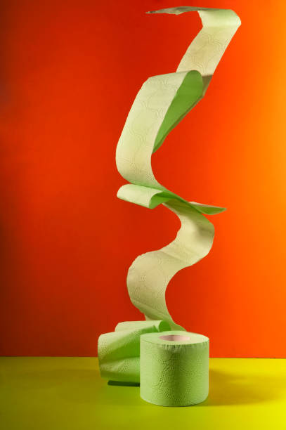 istock flying green toilet paper 1138699485
