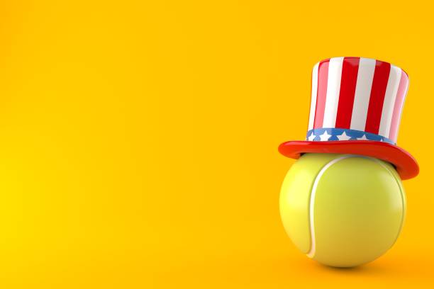 istock Tennis ball with usa hat 1138706880