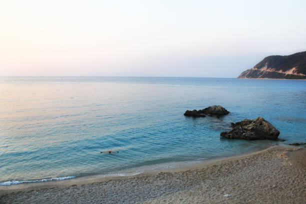 Agios Nikitas beach stock photo