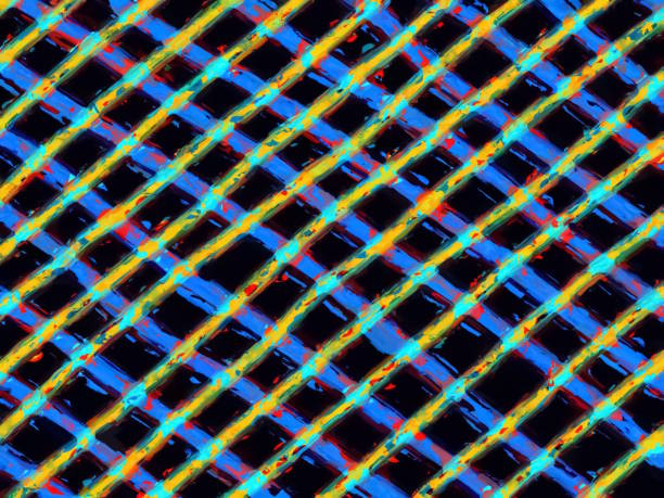 istock line pattern painting abstract background in blue yellow red 1138708994