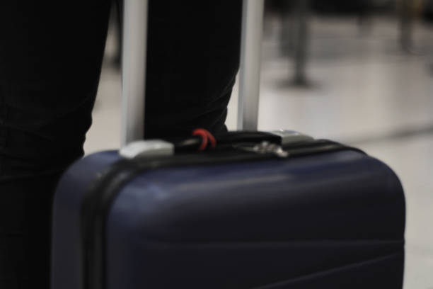 istock Close up suitcase in airport. 1138711538