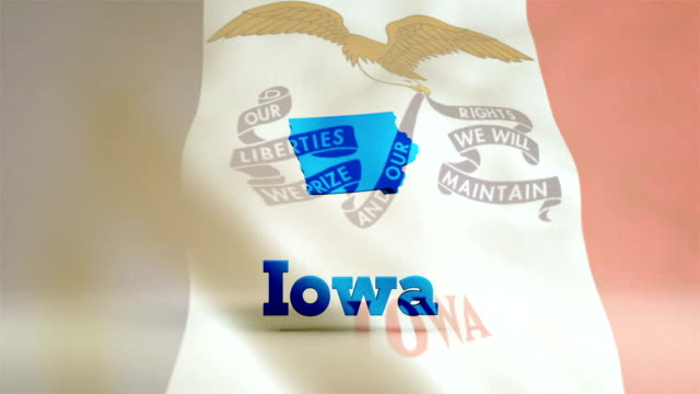 USA map, Iowa State.