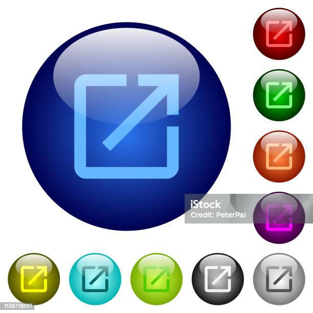 Launch Application Color Glass Buttons Stock Illustration - Download Image Now - Planning, Applying, Business
