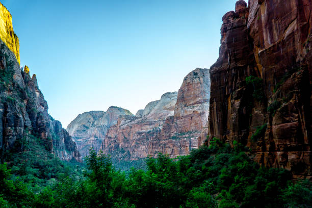 zion valley in utah stock photo