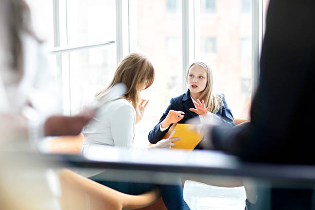 istock Business colleagues interacting with each other 1138721244
