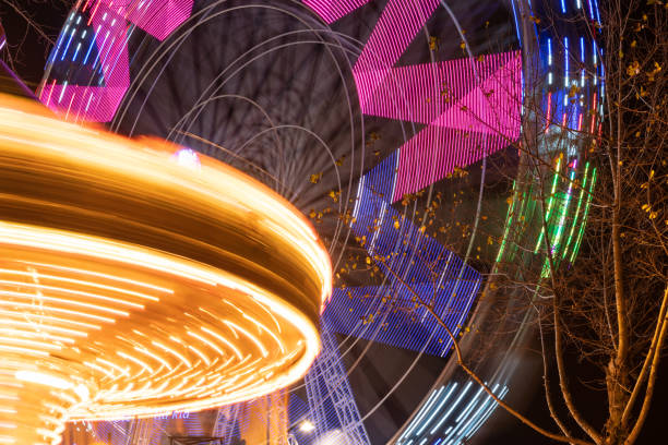 istock Spinning ferris wheel in motion 1138724142
