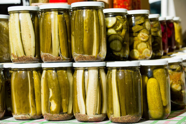 istock Jars of homemade pickles 1138724145