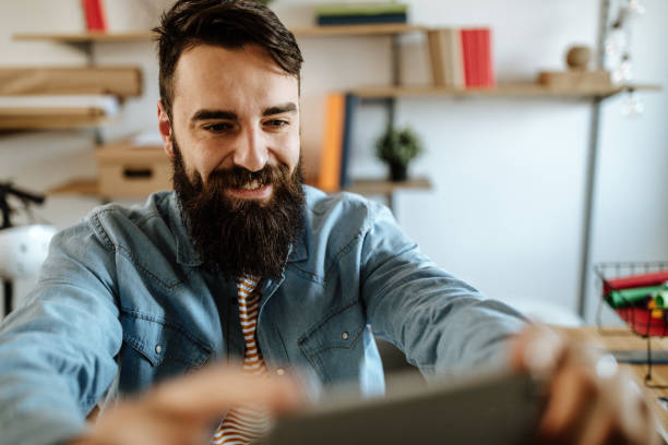 istock Smiled selfie of young architect 1138730080