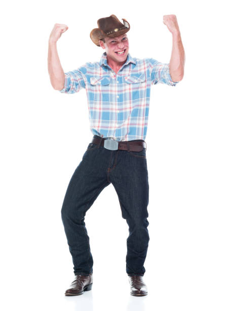 istock Handsome cowboy is excited 1138734245