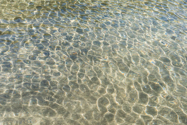 istock Transparent water surface and sand on the lake bottom 1138734985
