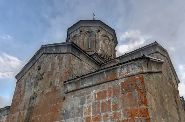 Gergeti Trinity Church (Tsminda Sameba), Holy Trinity Church near the village of Gergeti in Georgia, under Mount Kazbegi.