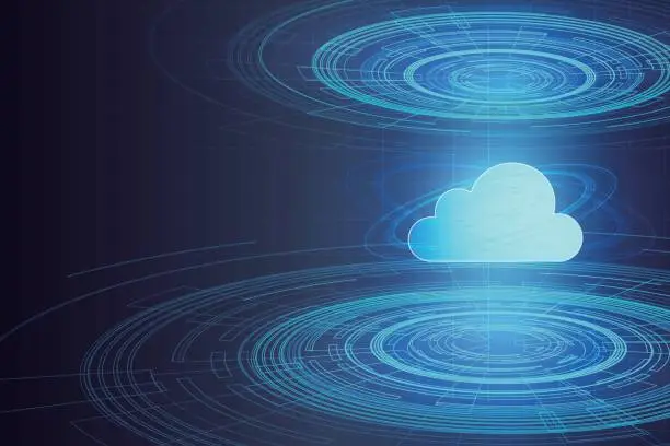 Vector illustration of Cloud computing concept