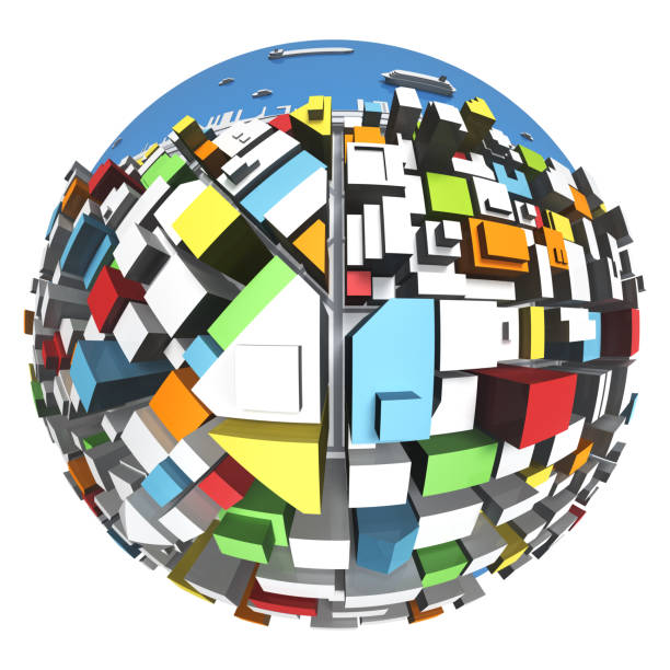 istock Cityscape with fisheye lens 1138742230