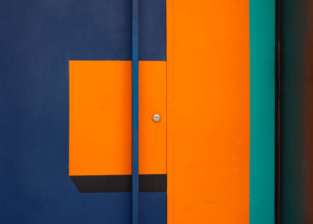 Coloured metal doors