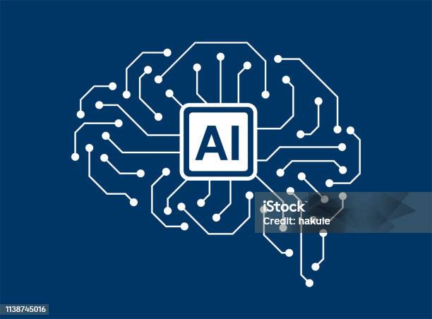Ludzki Mózg I Koncepcja Sztucznej Inteligencji - Stockowe grafiki wektorowe i więcej obrazów Sztuczna inteligencja - Sztuczna inteligencja, Ikona, Grafika wektorowa